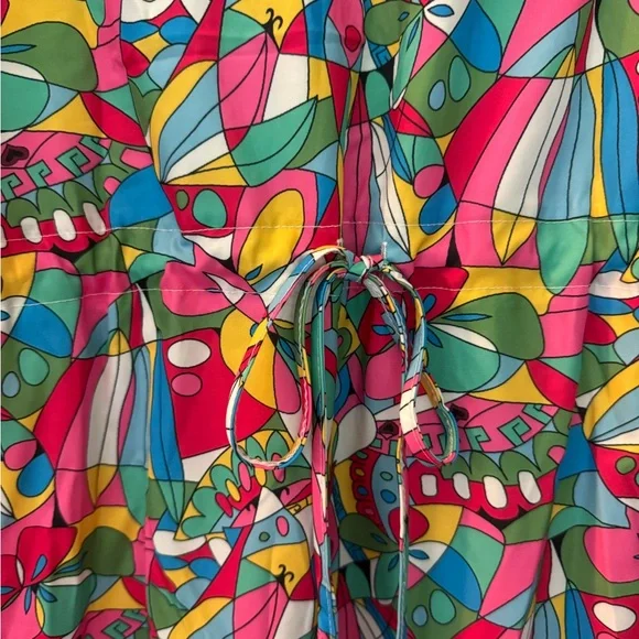 The Sixties are Back! Colorful Floral Shirt Dress - Picture 4 of 12